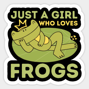 Just a Girl Who Loves Frogs Sticker